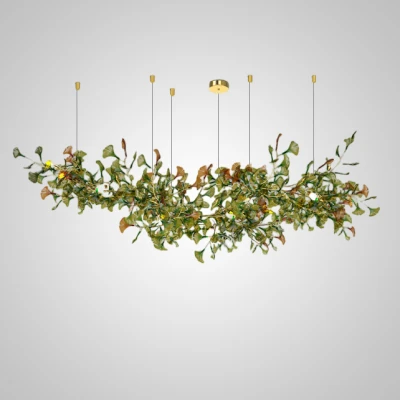Підвісна світлодіодна люстра ELLING B L150 Green у вітальню LED