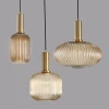 IRIX C дымчатый С 28*30cm Подвесной светильник — цвет зеленый, из материала ?, стиль современный