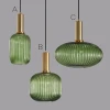 IRIX C дымчатый С 28*30cm Подвесной светильник — цвет зеленый, из материала ?, стиль современный