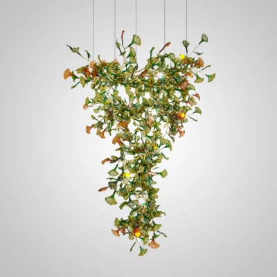 Підвісна світлодіодна люстра ELLING LUX H300 Green у вітальню LED