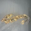 Подвесная люстра CARAMELLY E L120 светодиодная в зал — цвет прозрачный, стиль современный