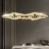 Подвесной светильник SEFENIAS LUX L160 Brass светодиодная хрустальная в зал — люстра, цвет прозрачный, стиль современный