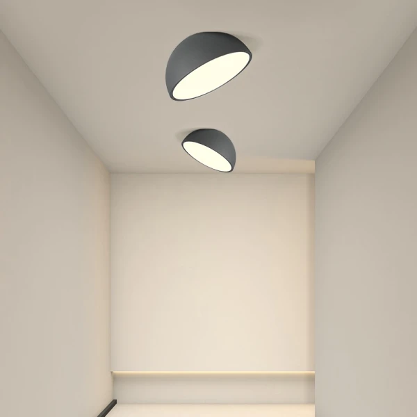 Светильник потолочный светодиодный LED BOWL — потолочный светильник, цвет белый і черный, из материала металл, стиль минимализм