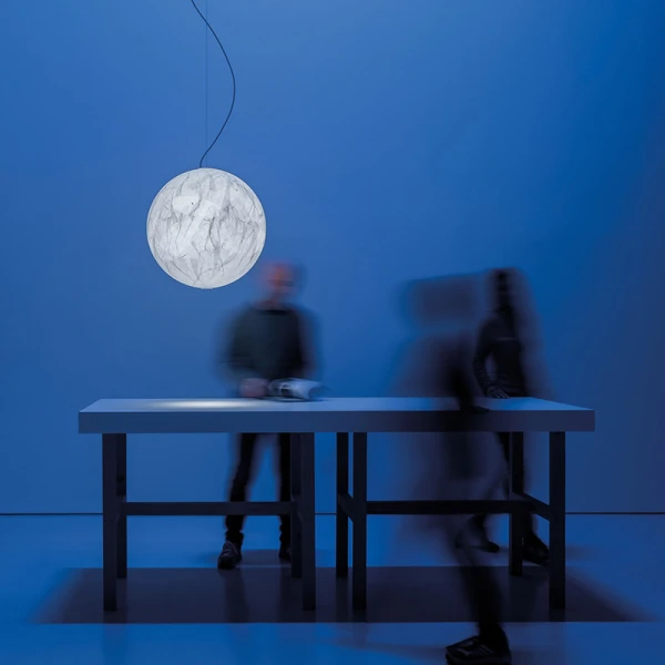 LUNE Подвесной светильник 60cm — цвет белый, из материала пластик, стиль модерн