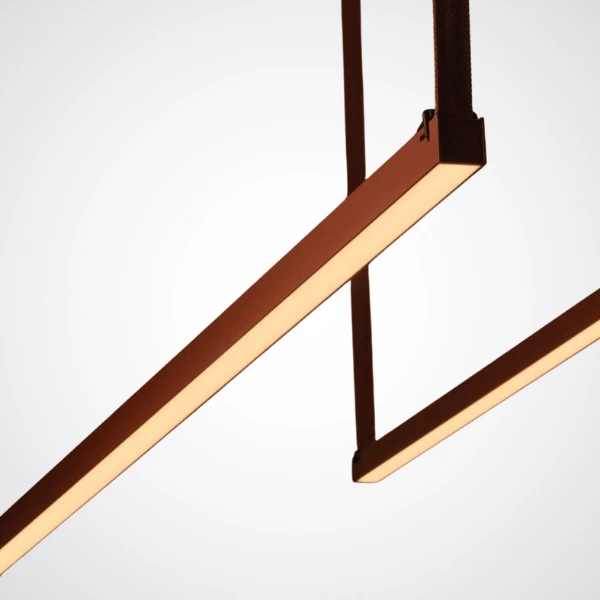 Подвесной светильник Belt light DIFFUSER 32cm светодиодная в зал — цвет черный і коричневый, из материала алюминий, стиль минимализм