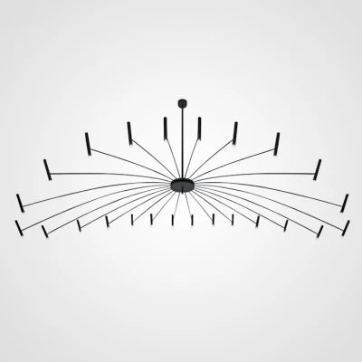 Люстра світлодіодна POP P40 Chandelier 24 lamps D180 Mod.A Black у вітальню LED
