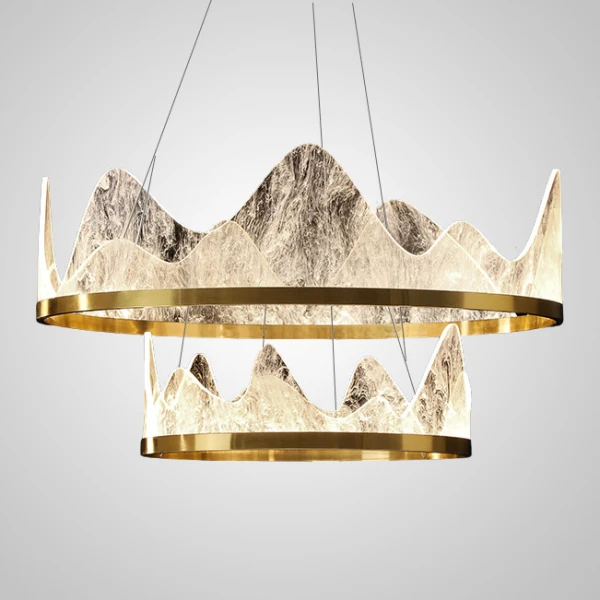 Підвісна світлодіодна люстра REGINA D80 D50 Brass LED