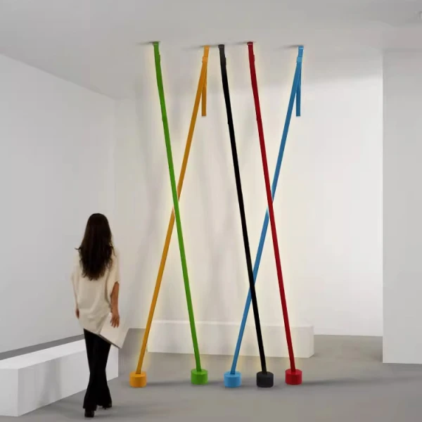 ELASTIC Торшер — цвет красный і синий, из материала металл, нейлон, стиль современный