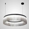 Подвесная люстра KLARISSA D80 светодиодная в зал — цвет коричневый, стиль современный