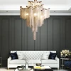 Люстра Ava Chain Atlantis Chandelier D150 Золото светодиодная в гостиную — стиль арт-деко