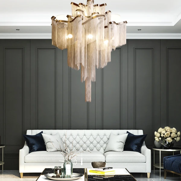Люстра світлодіодна Ava Chain Atlantis Chandelier D150 Золото LED