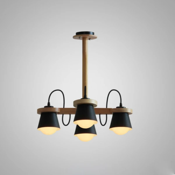 NATURA B Люстра в спальню — цвет черный, из материала металл, стиль современный