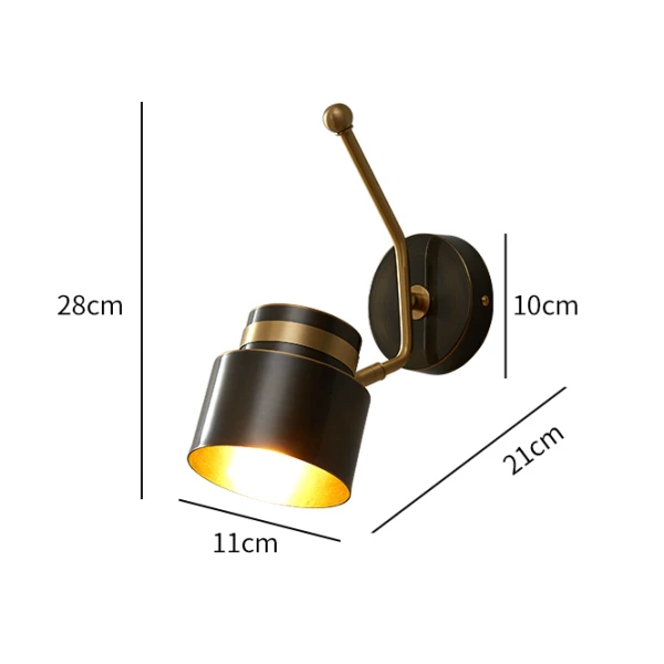 FONT Бра - дизайнерский настенный светильник — цвет черный, стиль модерн