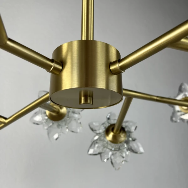 Люстра LOTOS TWO D90 светодиодная в зал — цвет золото і прозрачный, стиль модерн