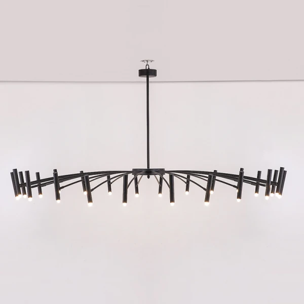 Люстра світлодіодна POP P40 Chandelier 24 лампи D180 Mod.B Black у вітальню LED