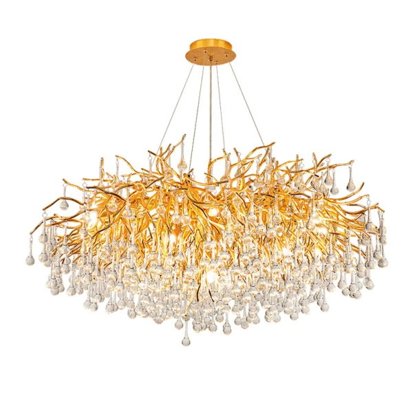 Люстра Droplet Chandelier circle D120 светодиодная в гостиную