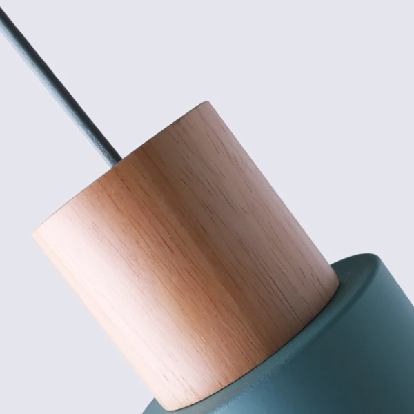PIPE COLOR Подвесной светильник — цвет желтый і белый, из материала дерево, металл, стиль скандинавский