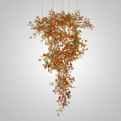 Подвесная люстра ELLING LUX H300 Amber светодиодная в зал