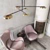 TECHNO LIGHT Люстра светодиодная в зал — цвет золото, из материала металл, акрил, стиль модерн
