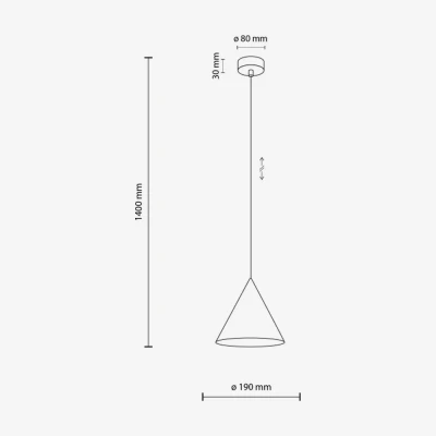 Підвісний світильник TK Lighting Cono Mint 1 S м'ятний 10074