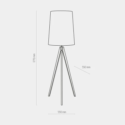 Торшер TK Lighting Walz сірий 5046