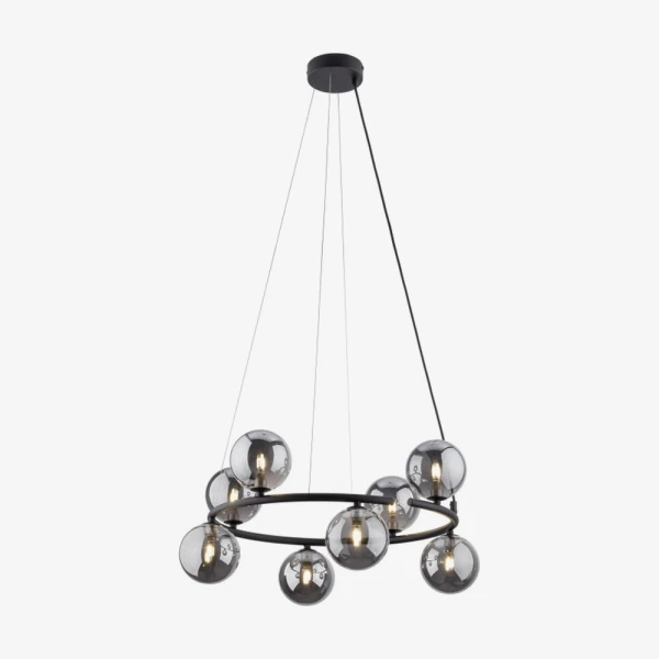 Люстра TK Lighting Anabelle 8 чорна 6844