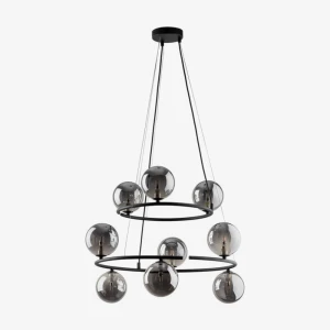 Люстра TK Lighting Anabelle 9 чорна 6845