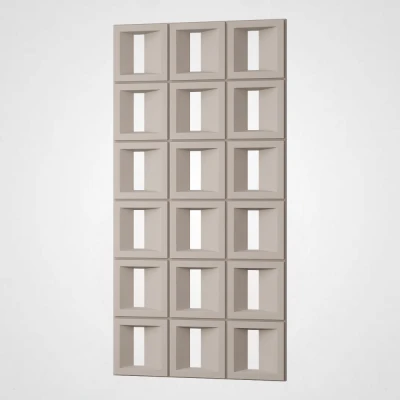 3D Стінова панель PN1528-9-C сучасний сірий 1200-600-35