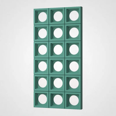 3D Стінова панель PN1528-6-N лотосовий зелений 1200-600-65