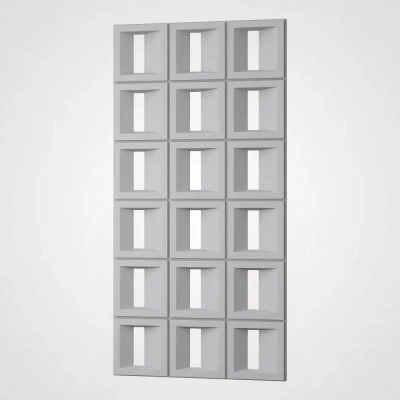 3D Стінова панель PN1528-9-J біло-сірий 1200-600-35