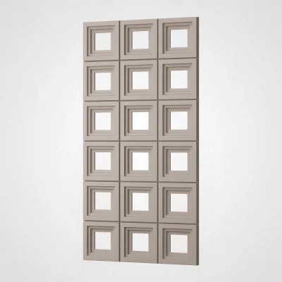 3D Стінова панель PN1528-3-C сучасний сірий 1200-600-30