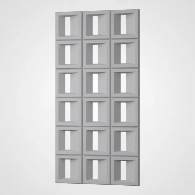3D Стінова панель PN1528-9-G цементний сірий 1200-600-35