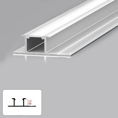 Профіль з’єднувальний під LED стрічку для панелей 7 мм сріблястий