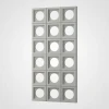 3D Стінова панель PN1528-5-L чистий сірий 1200-600-30