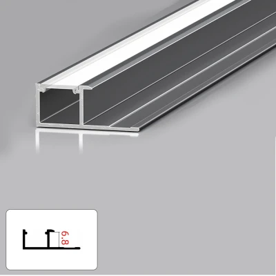 Профіль торцевий під LED стрічку для панелей 6 мм сірий