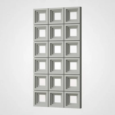 3D Стінова панель PN1528-4-L чистий сірий 1200-600-65