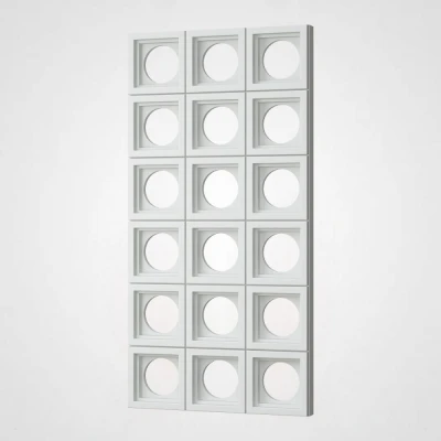 3D Стінова панель PN1528-6-B білосніжний 1200-600-65