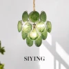 Люстра MURANO Green scattering 028 — цвет зелёный, стиль современный