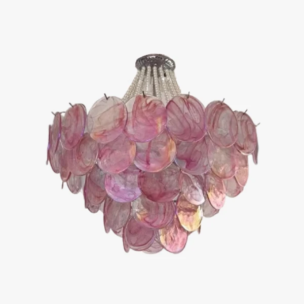 Люстра MURANO Crystal-Framed 063 — цвет розовый, стиль современный